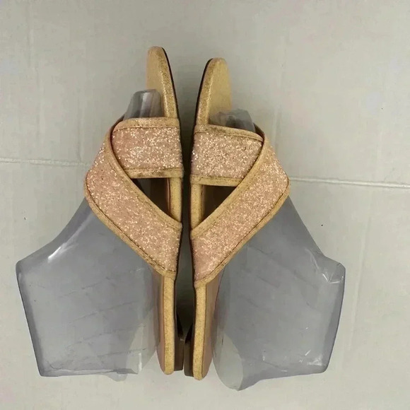 J Crew Women's Glitter Cora Crisscross Sandals Size 9 - Picture 3 of 7